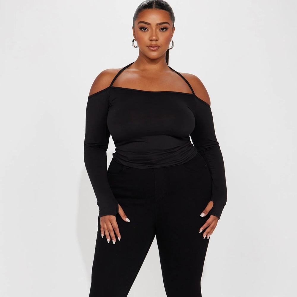 Plus off the shoulder top